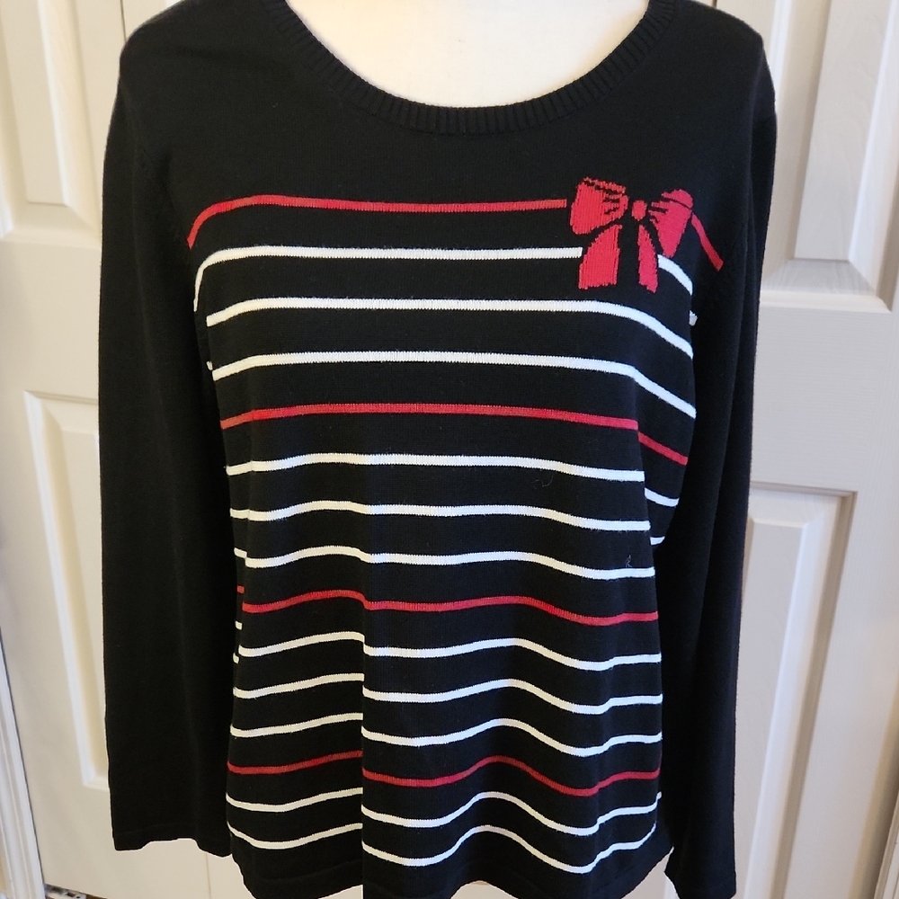 Appleseed's Black Knit Top/ Sweater, Size P/XL